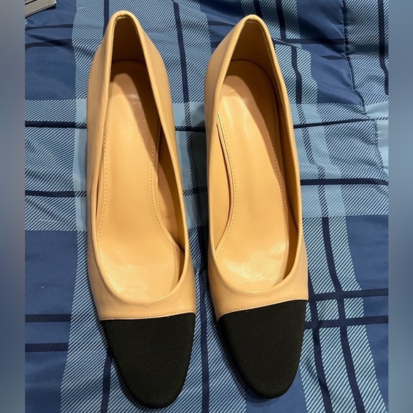 New 🆕 Women Chunky Pumps Splicing Round Toe Pumps Office Shoes 11 - Picture 5 of 8